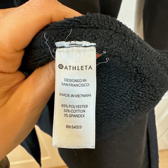 ATHLETA Black Cozy Karma Wrap Jacket Cardigan Oversized | Small - Picture 9 of 9